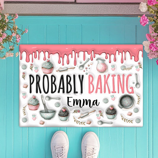 Probably Baking - Personalized Baking Doormat