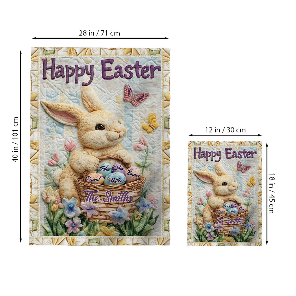 Happy Easter - Personalized Family House Flag