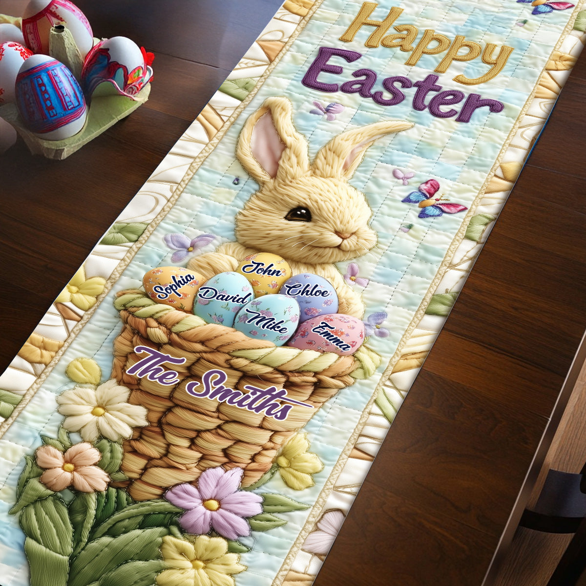Happy Easter - Personalized Family Table Runner