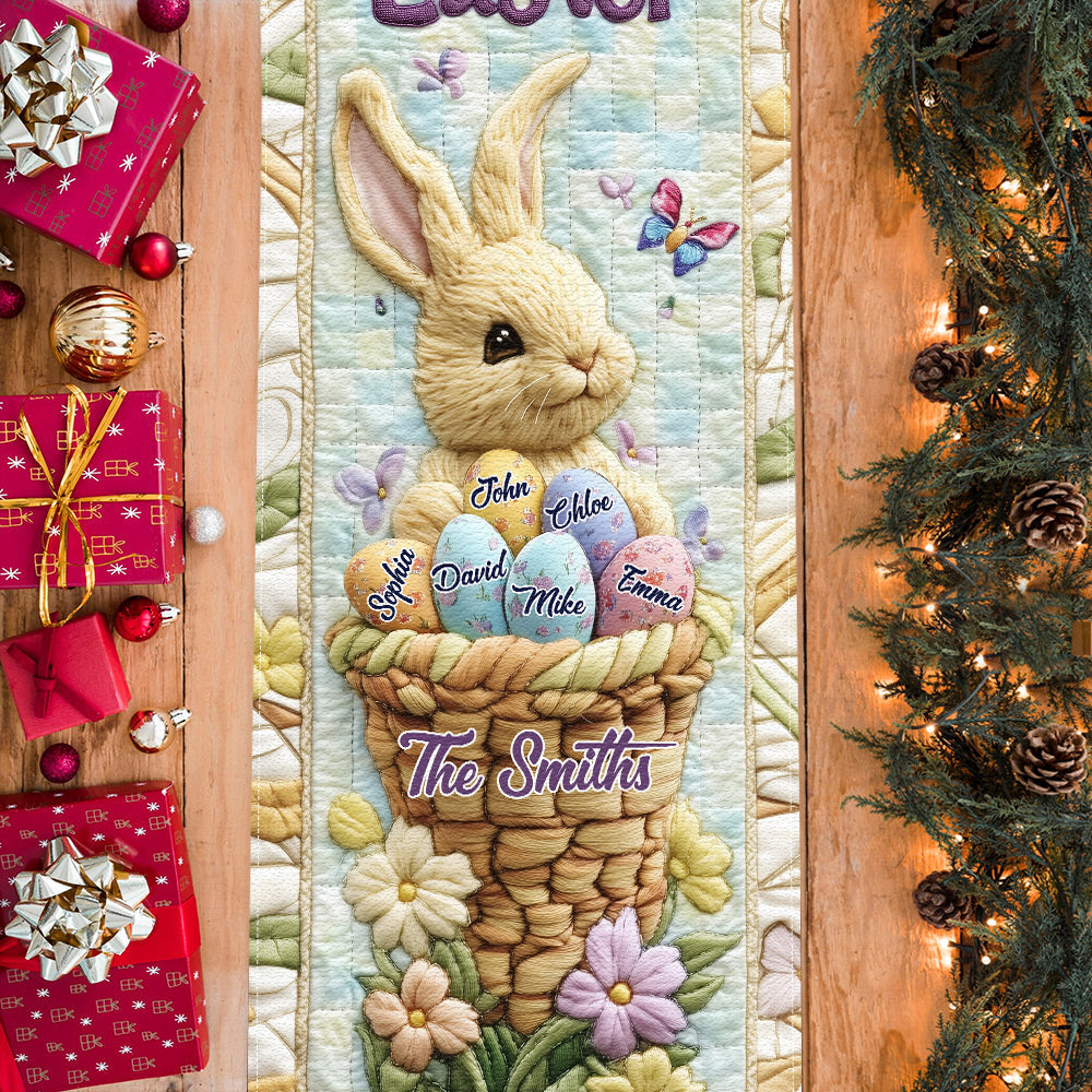 Happy Easter - Personalized Family Table Runner