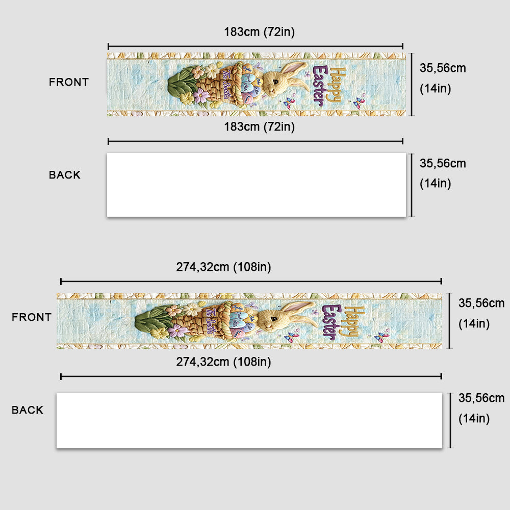 Happy Easter - Personalized Family Table Runner