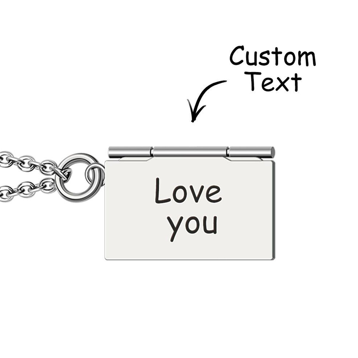 Any Photo Letter Envelope - Personalized Envelope Necklace