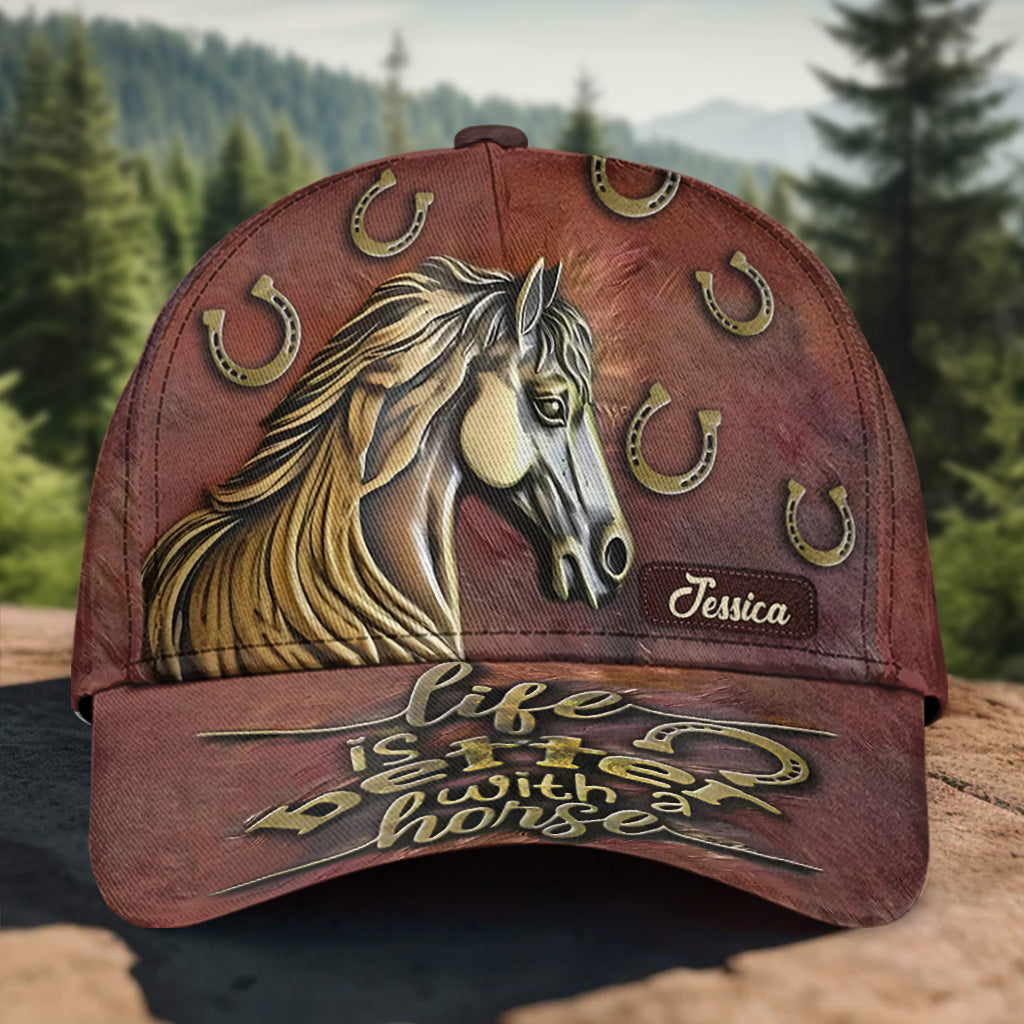 Life Is Better With A Horse - Personalized Horse Classic Cap