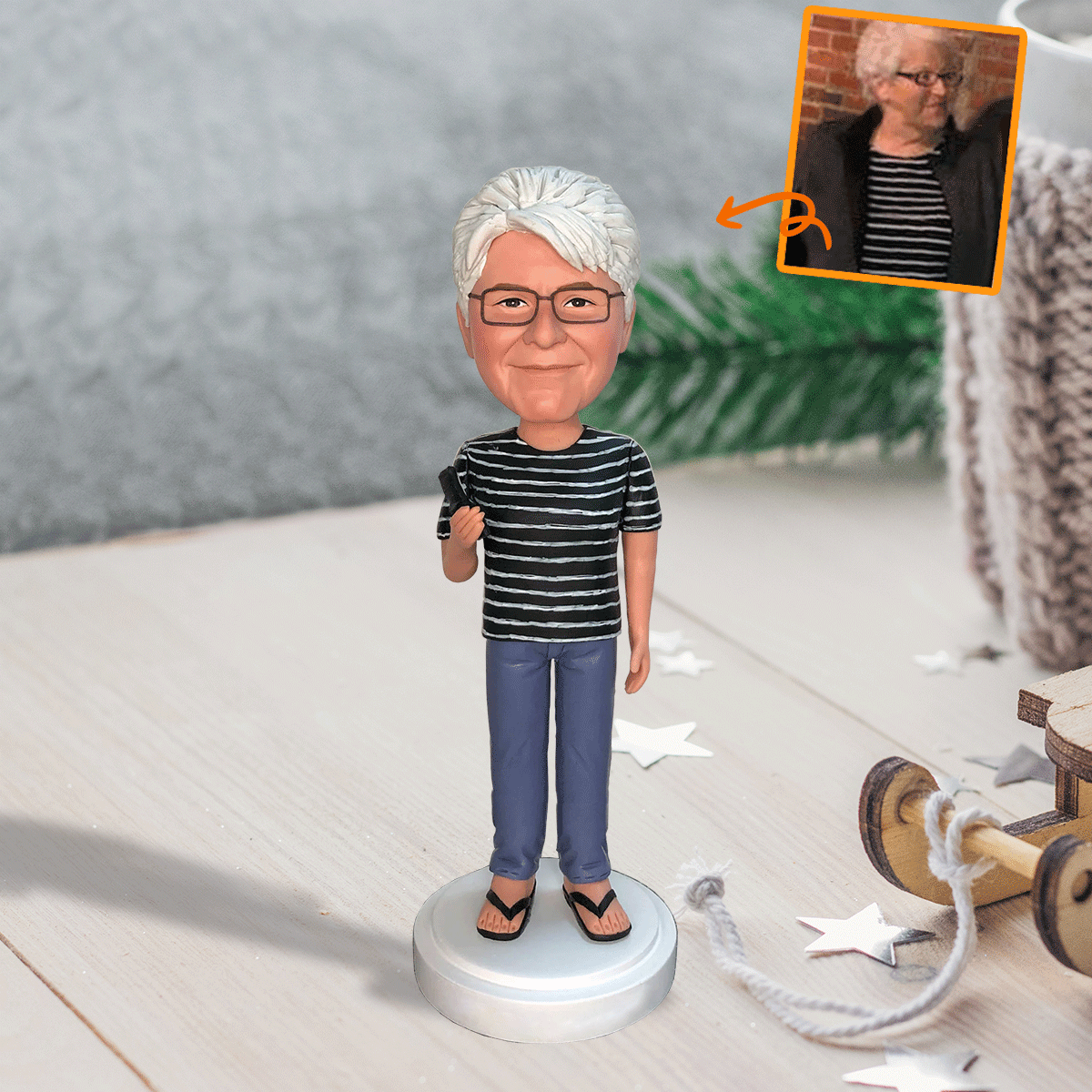Custom Figure - Personalized Grandpa Bobblehead