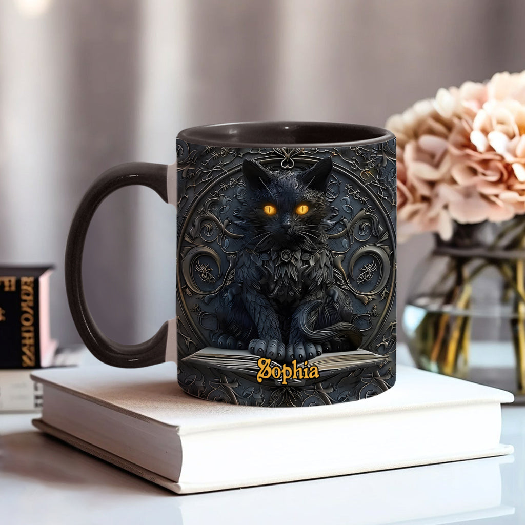 My Spirit Animal - Personalized Black Cat Accent Mug