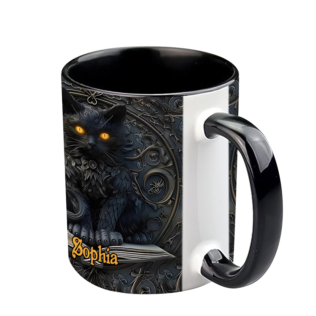 My Spirit Animal - Personalized Black Cat Accent Mug