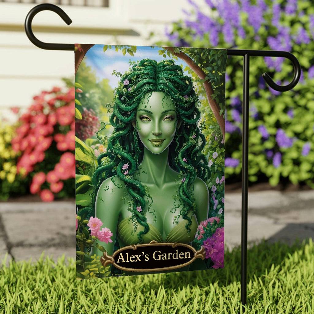 Green Lady - Personalized Gardening Garden Flag