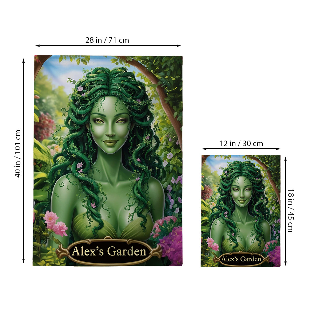 Green Lady - Personalized Gardening Garden Flag