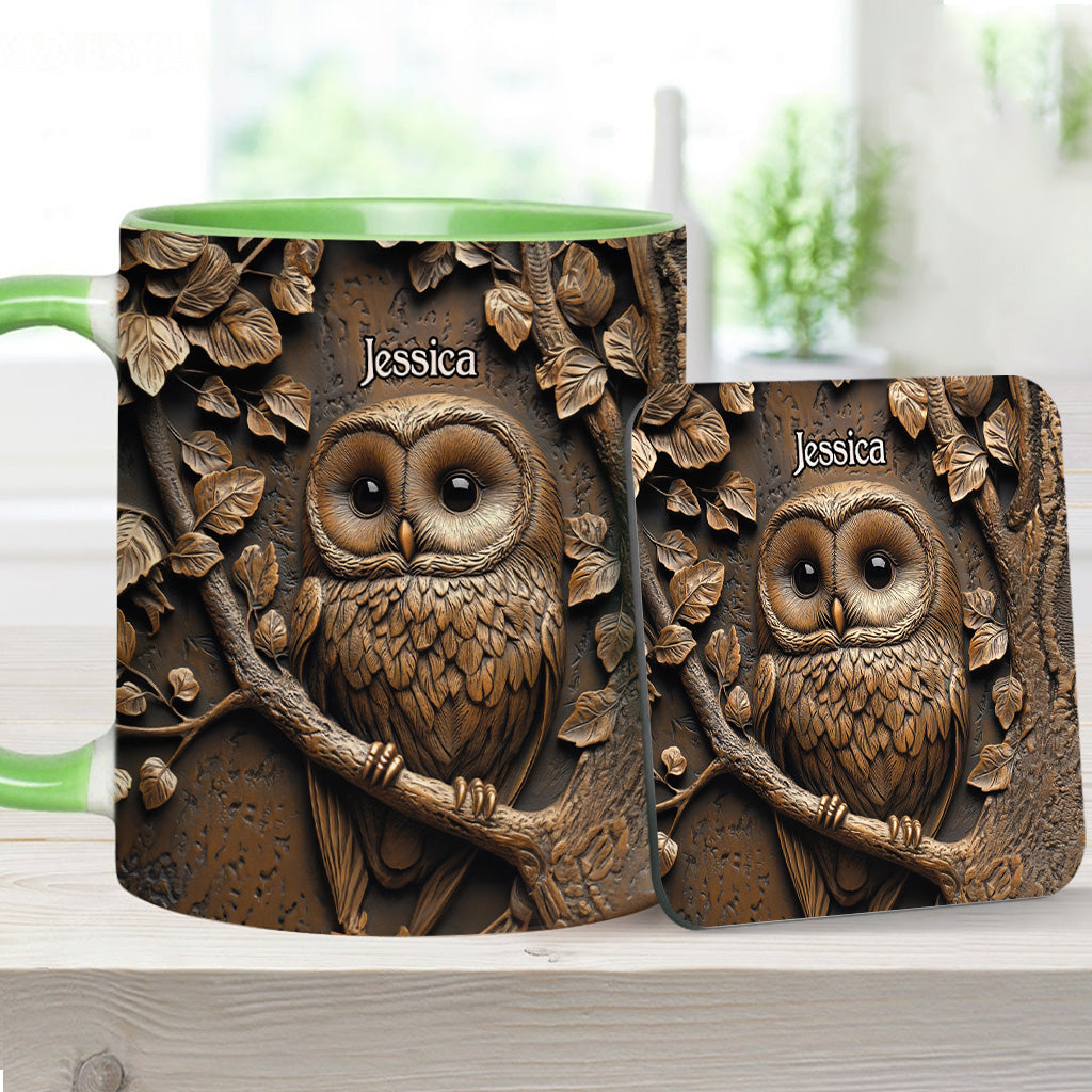 Stunning Owl - Personalized Owl Accent Mug
