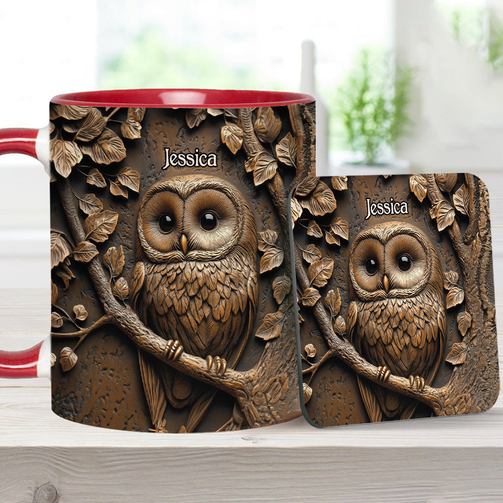 Stunning Owl - Personalized Owl Accent Mug