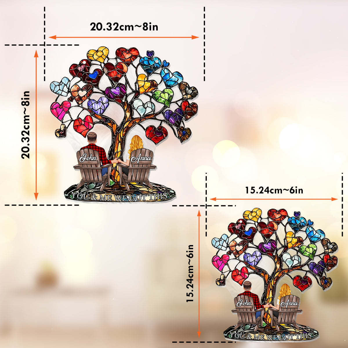 You And Me We Got This - Personalized Couple Window Hanging Suncatcher Ornament