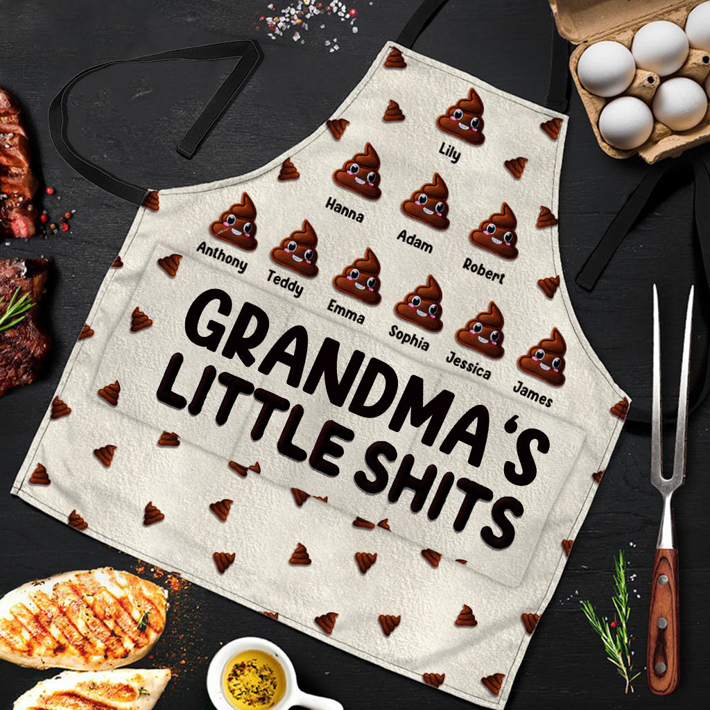 Grandma's Little Shits - Personalized Grandma Apron