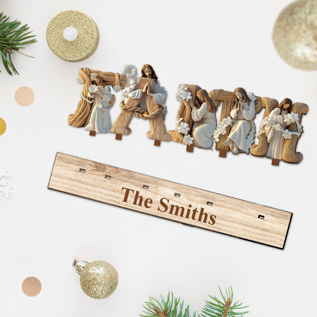 Holy Family - Personalized Christian 1 Layered Big Freestanding