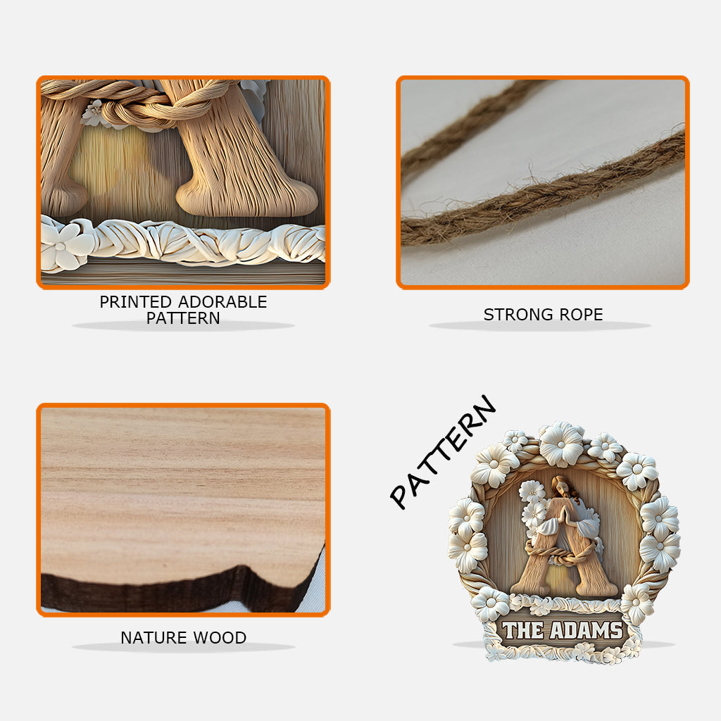 God Bless This Home And All Who Enter - Personalized Christian Custom Shaped Wood Sign