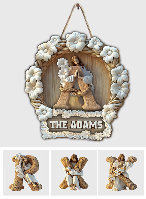 God Bless This Home And All Who Enter - Personalized Christian Custom Shaped Wood Sign