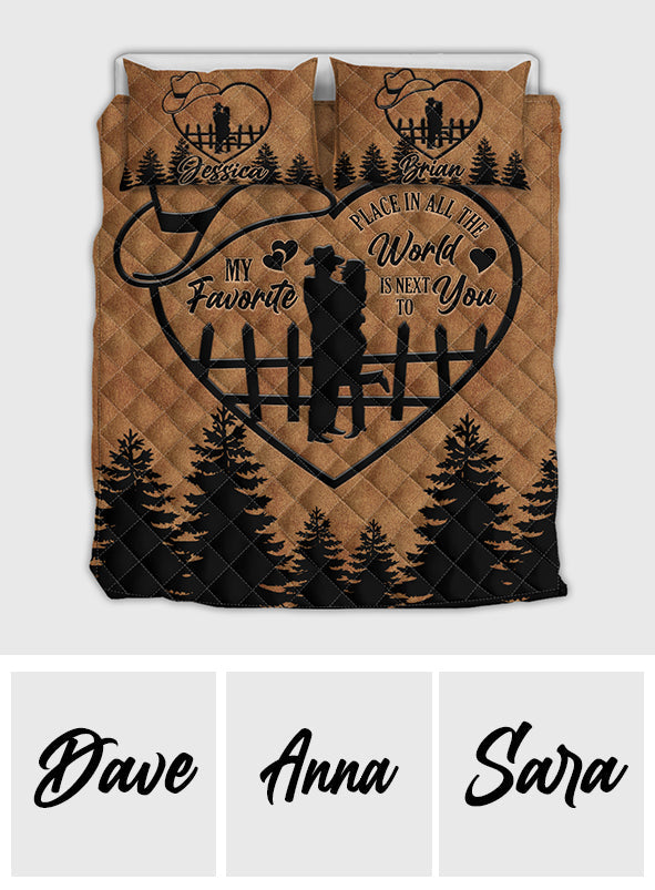 Next To You - Personalized Country Girl Quilt Set