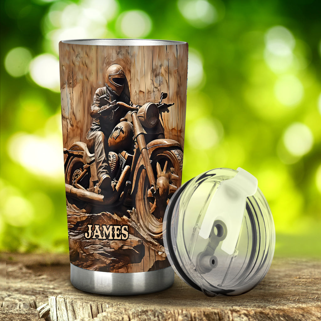 Never Underestimate An Old Man With A Motorcycle - Personalized Biker Tumbler