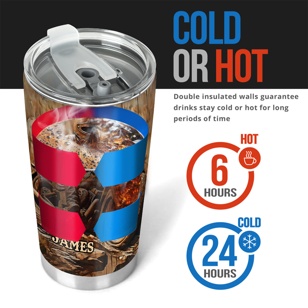 Never Underestimate An Old Man With A Motorcycle - Personalized Biker Tumbler