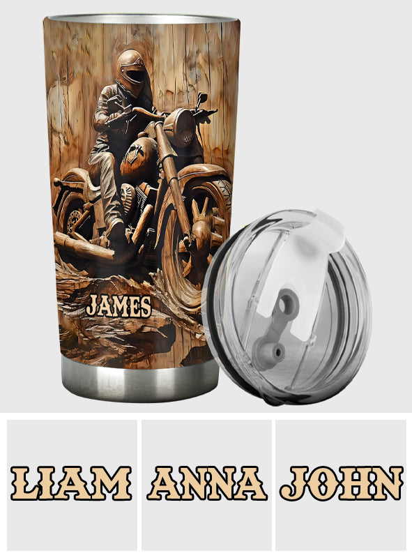Never Underestimate An Old Man With A Motorcycle - Personalized Biker Tumbler