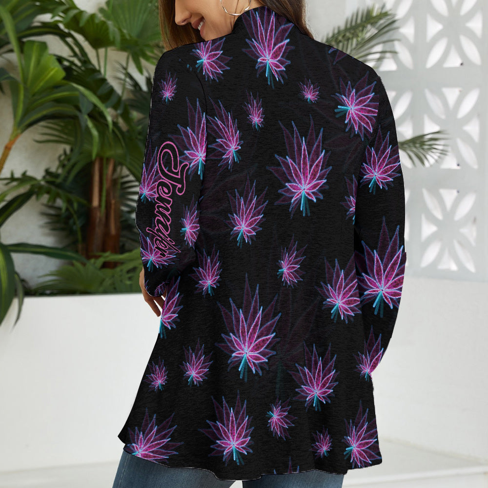Stunning Leaf - Personalized Weed Cardigan