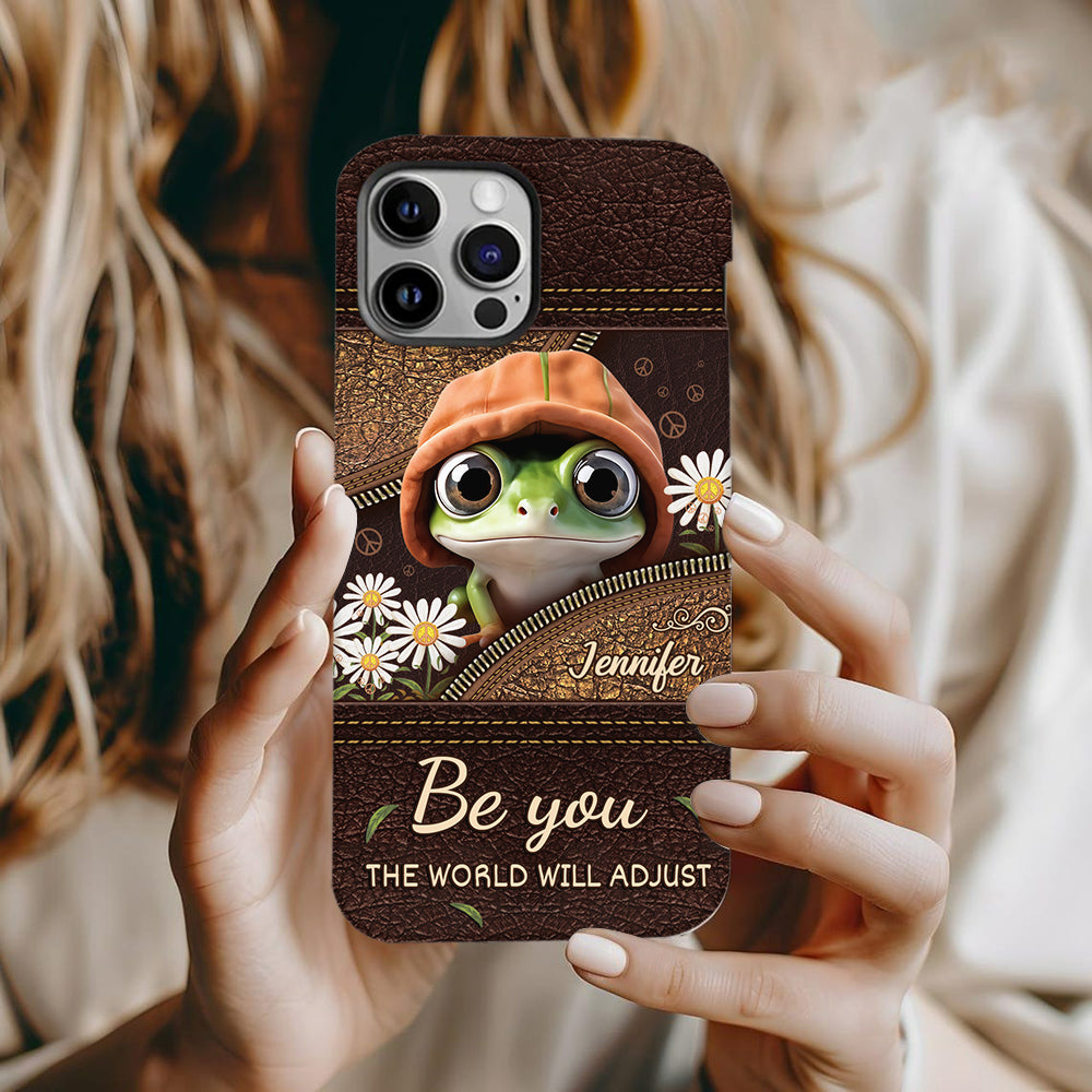 Be You The World Will Adjust - Personalized Hippie Full Print Phone Case
