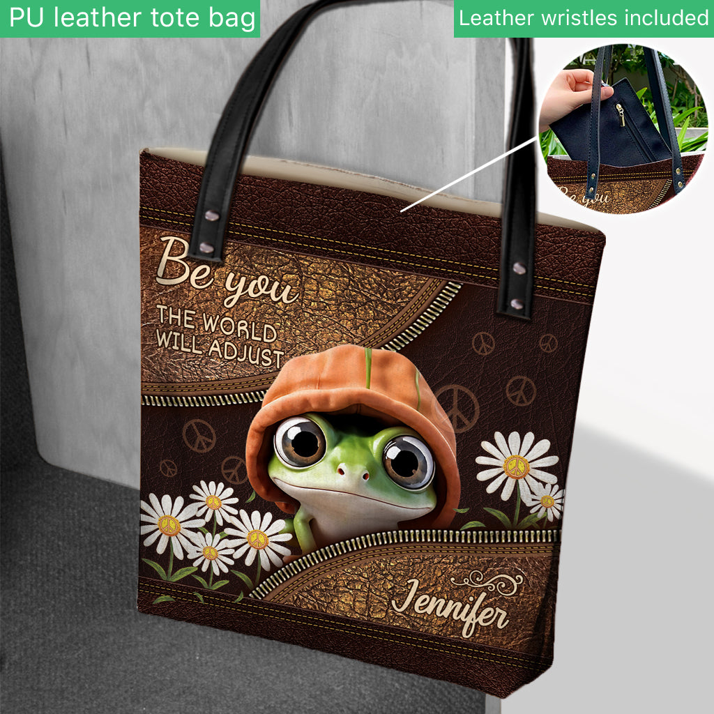 Be You The World Will Adjust - Personalized Hippie Tote Bag