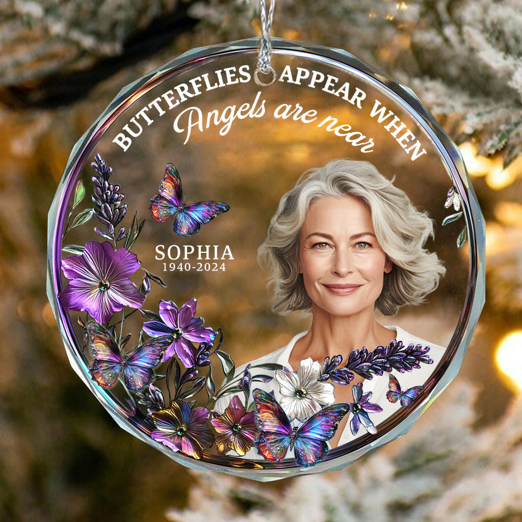 I'm Always With You - Personalized Memorial Round Shaped Glass Ornament