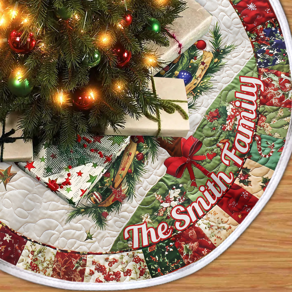 Merry Christmas - Personalized Family Tree Skirt