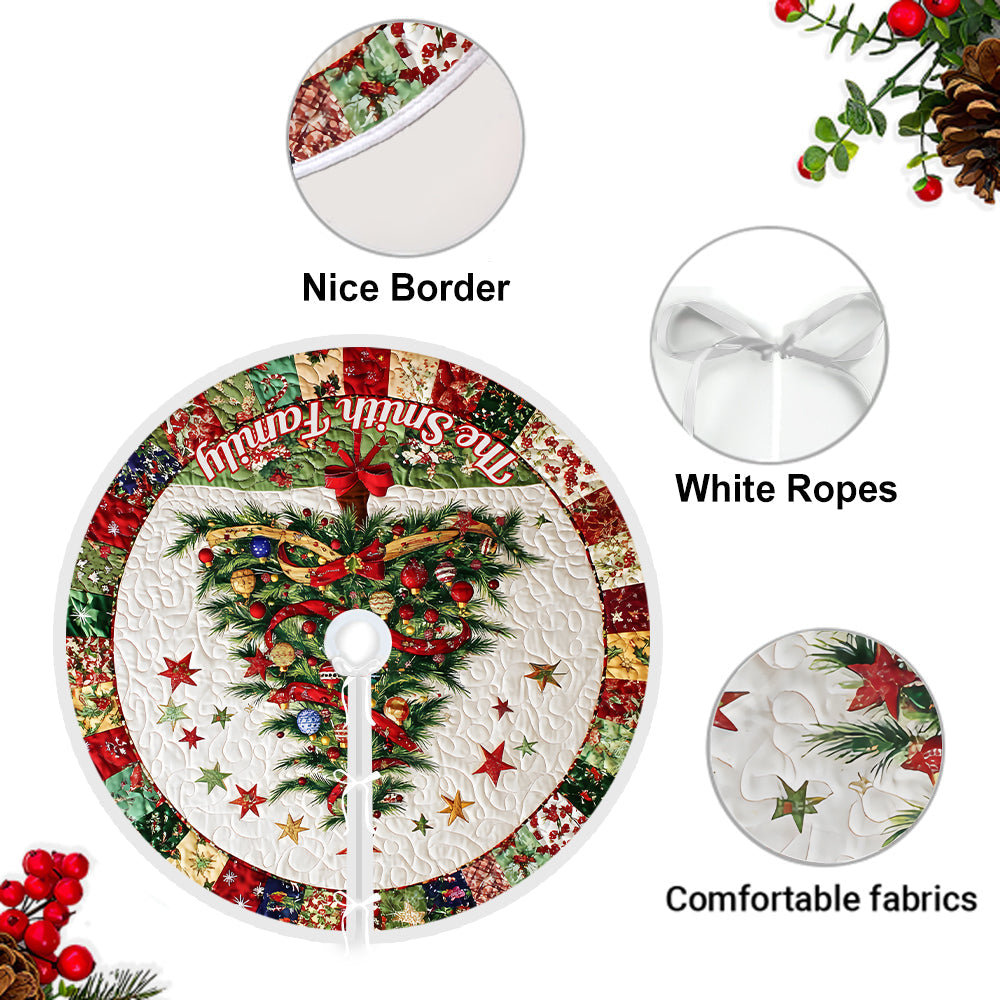 Merry Christmas - Personalized Family Tree Skirt