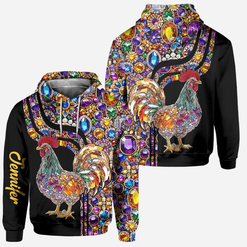 Sparkle Rooster - Personalized Chicken Hoodie and Leggings