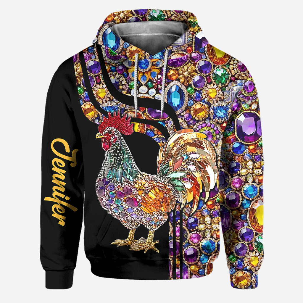 Sparkle Rooster - Personalized Chicken Hoodie and Leggings