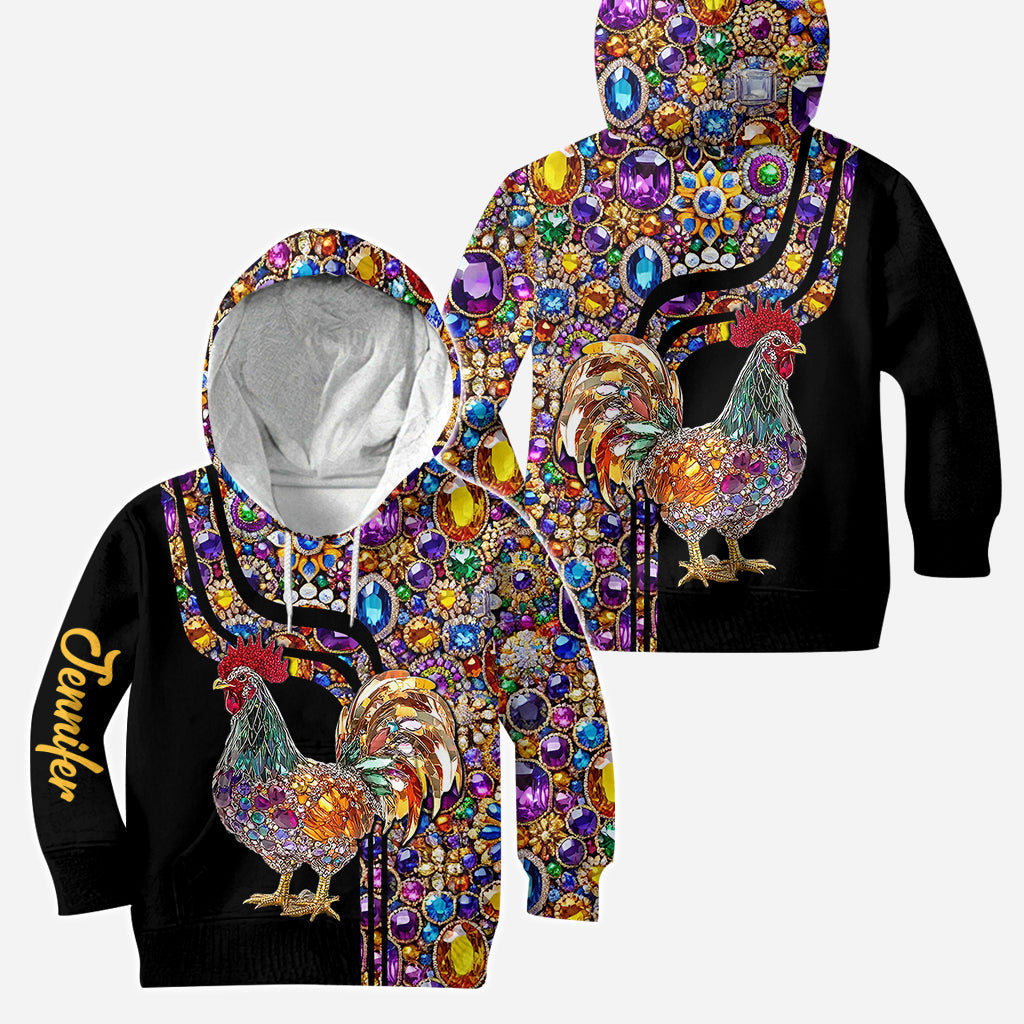 Sparkle Rooster - Personalized Chicken Hoodie and Leggings