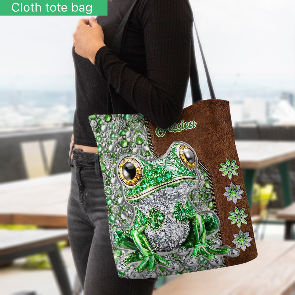 Just A Girl Who Loves Frogs - Personalized Frog Tote Bag