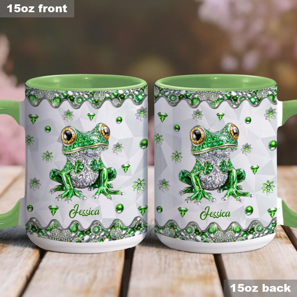 Just A Girl Who Loves Frogs - Personalized Frog Accent Mug