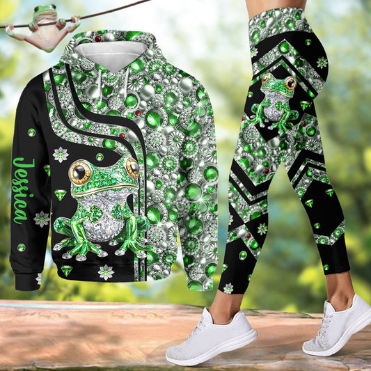 Just A Girl Who Loves Frogs - Personalized Frog Hoodie and Leggings