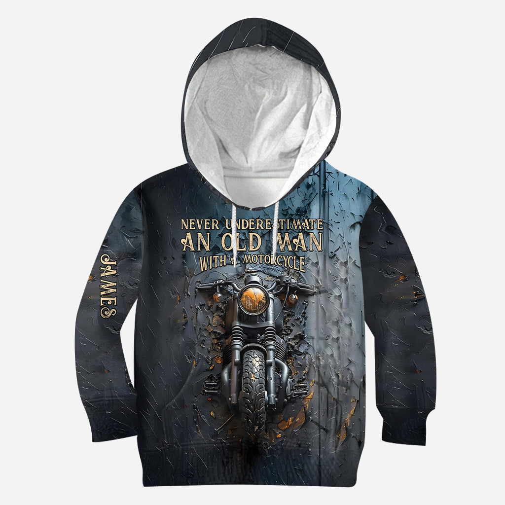 Never Underestimate An Old Man With A Motorcycle - Personalized Biker All Over Shirt