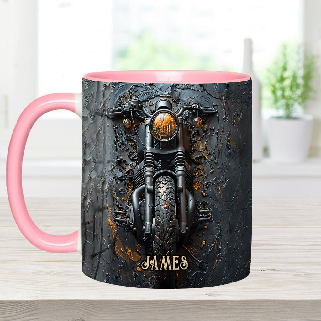 Never Underestimate An Old Man With A Motorcycle - Personalized Biker Accent Mug