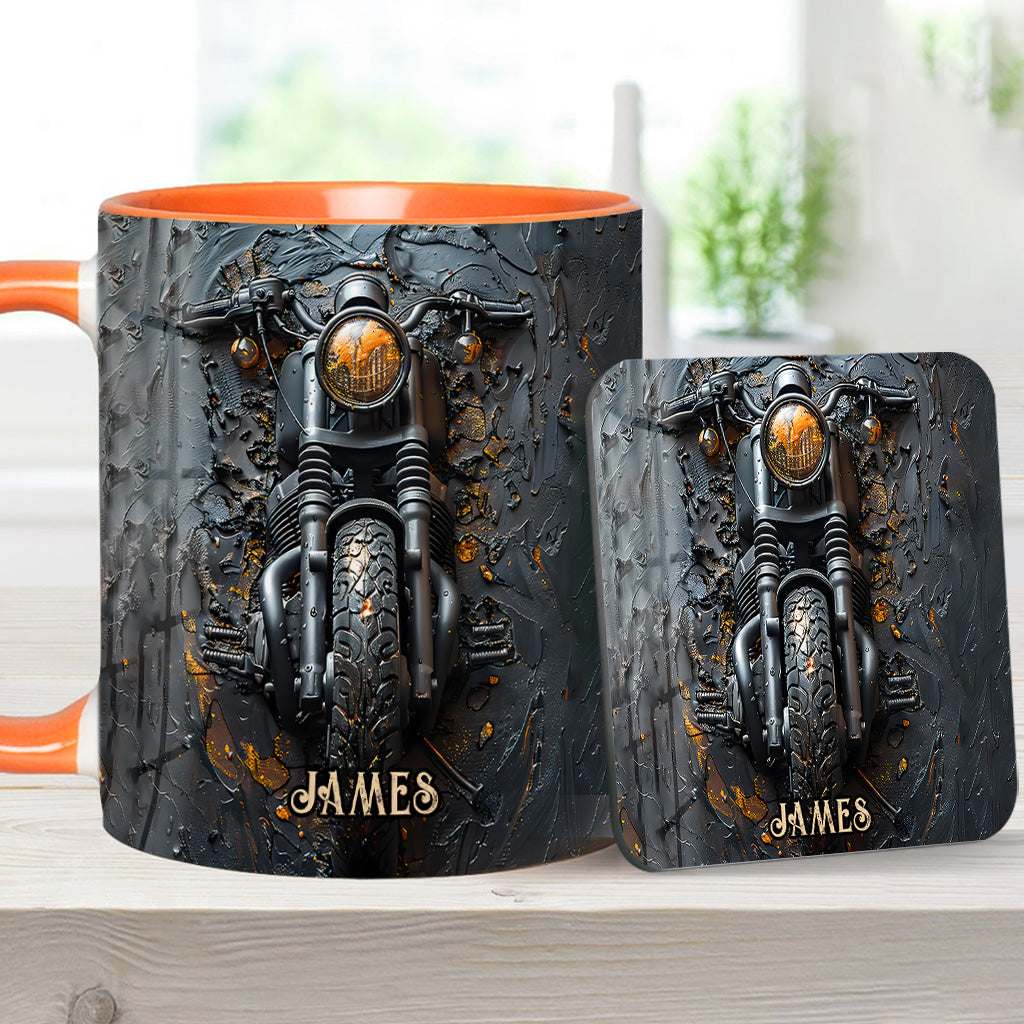 Never Underestimate An Old Man With A Motorcycle - Personalized Biker Accent Mug