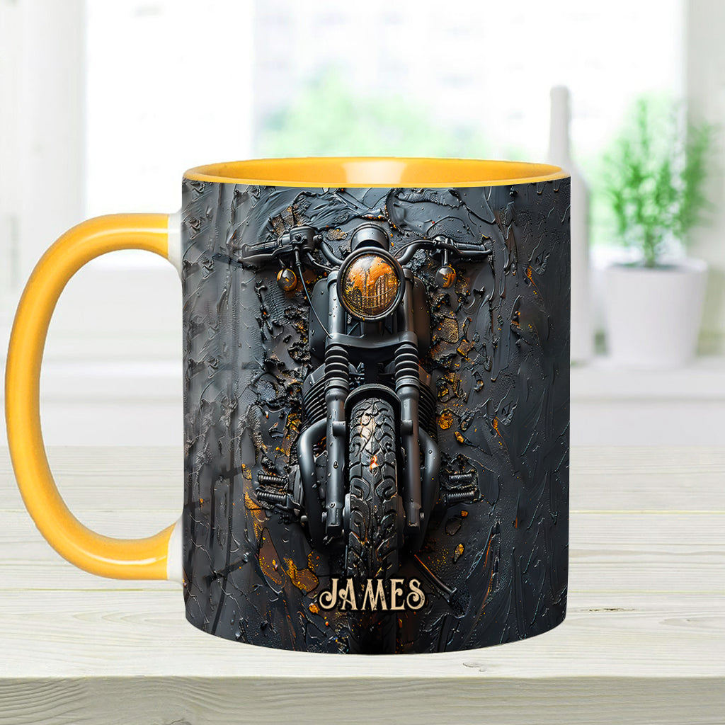 Never Underestimate An Old Man With A Motorcycle - Personalized Biker Accent Mug