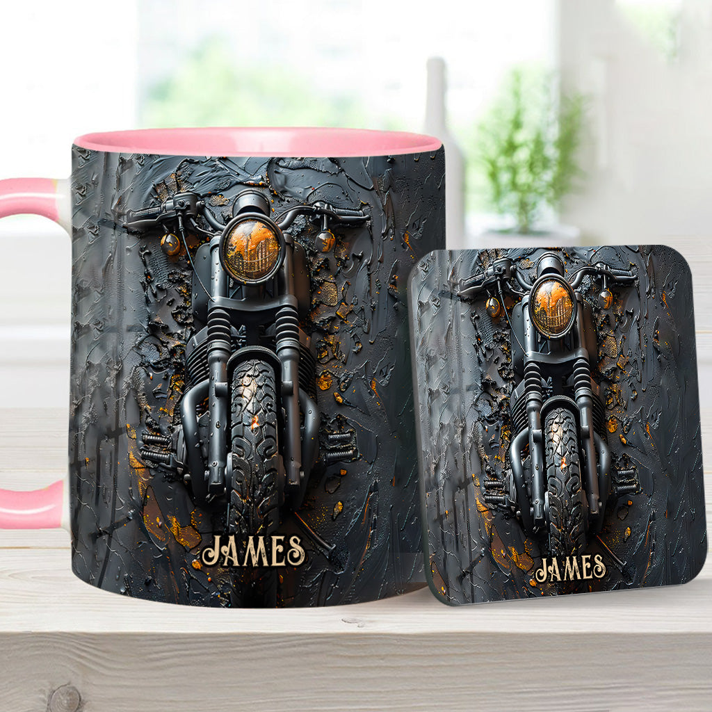 Never Underestimate An Old Man With A Motorcycle - Personalized Biker Accent Mug