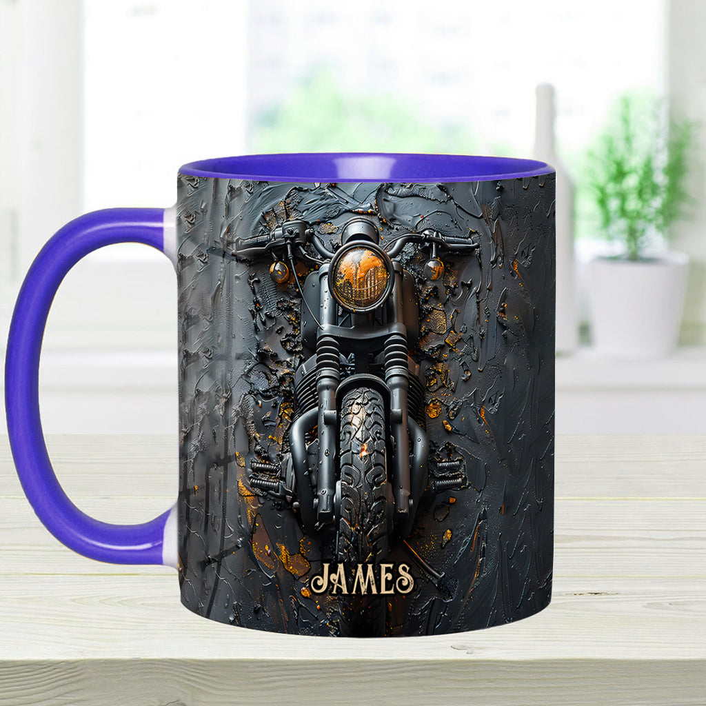 Never Underestimate An Old Man With A Motorcycle - Personalized Biker Accent Mug