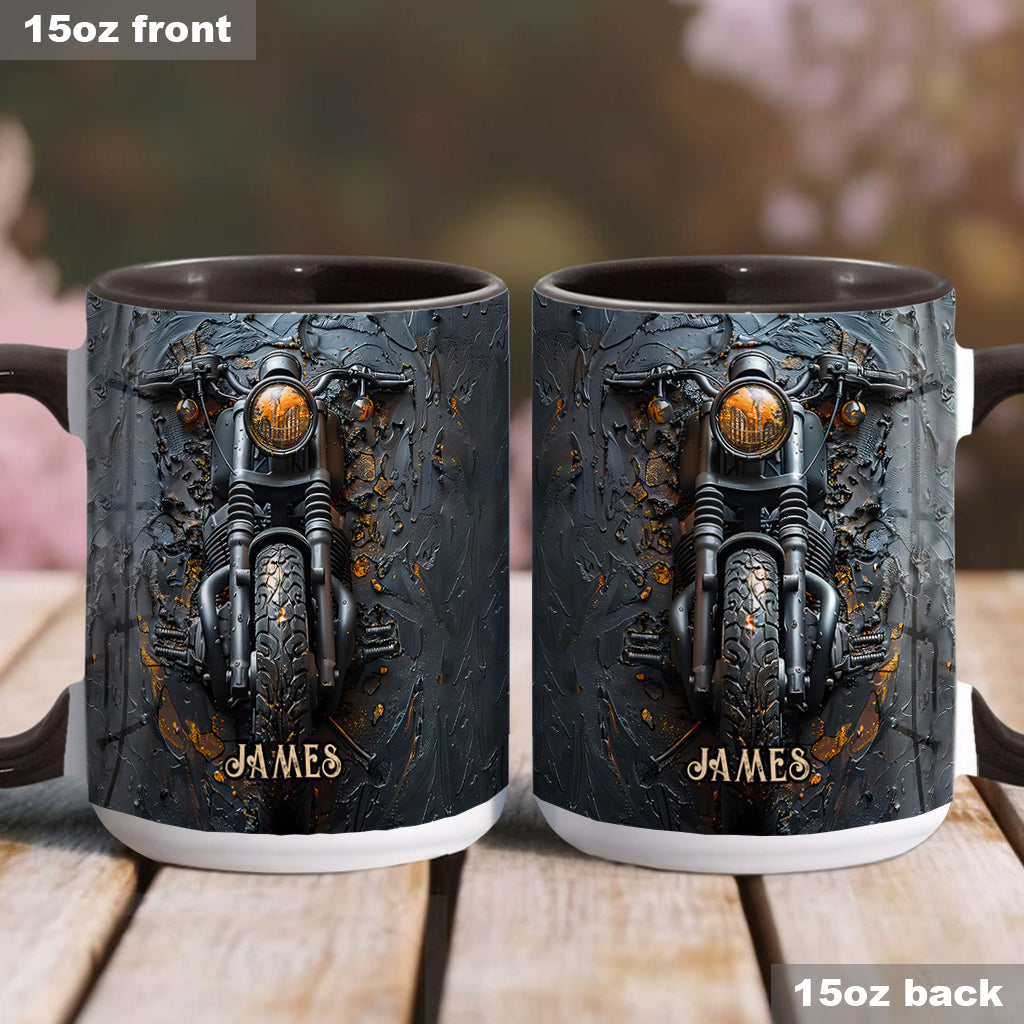 Never Underestimate An Old Man With A Motorcycle - Personalized Biker Accent Mug