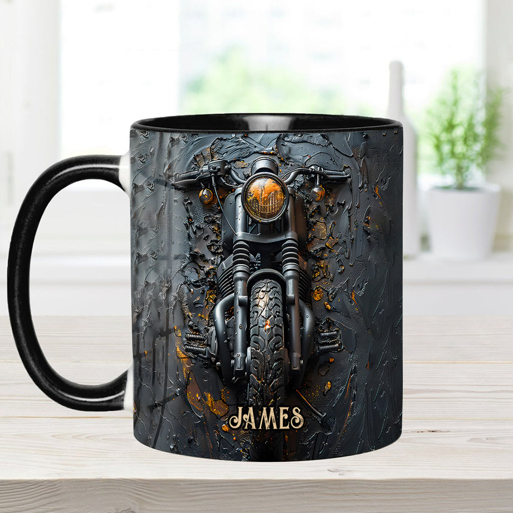 Never Underestimate An Old Man With A Motorcycle - Personalized Biker Accent Mug