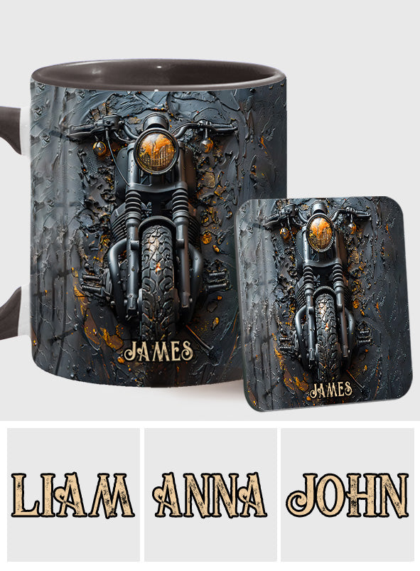 Never Underestimate An Old Man With A Motorcycle - Personalized Biker Accent Mug