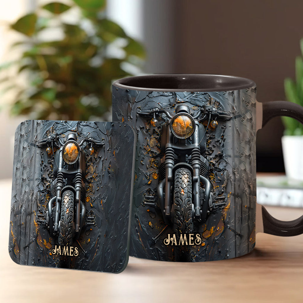 Never Underestimate An Old Man With A Motorcycle - Personalized Biker Accent Mug