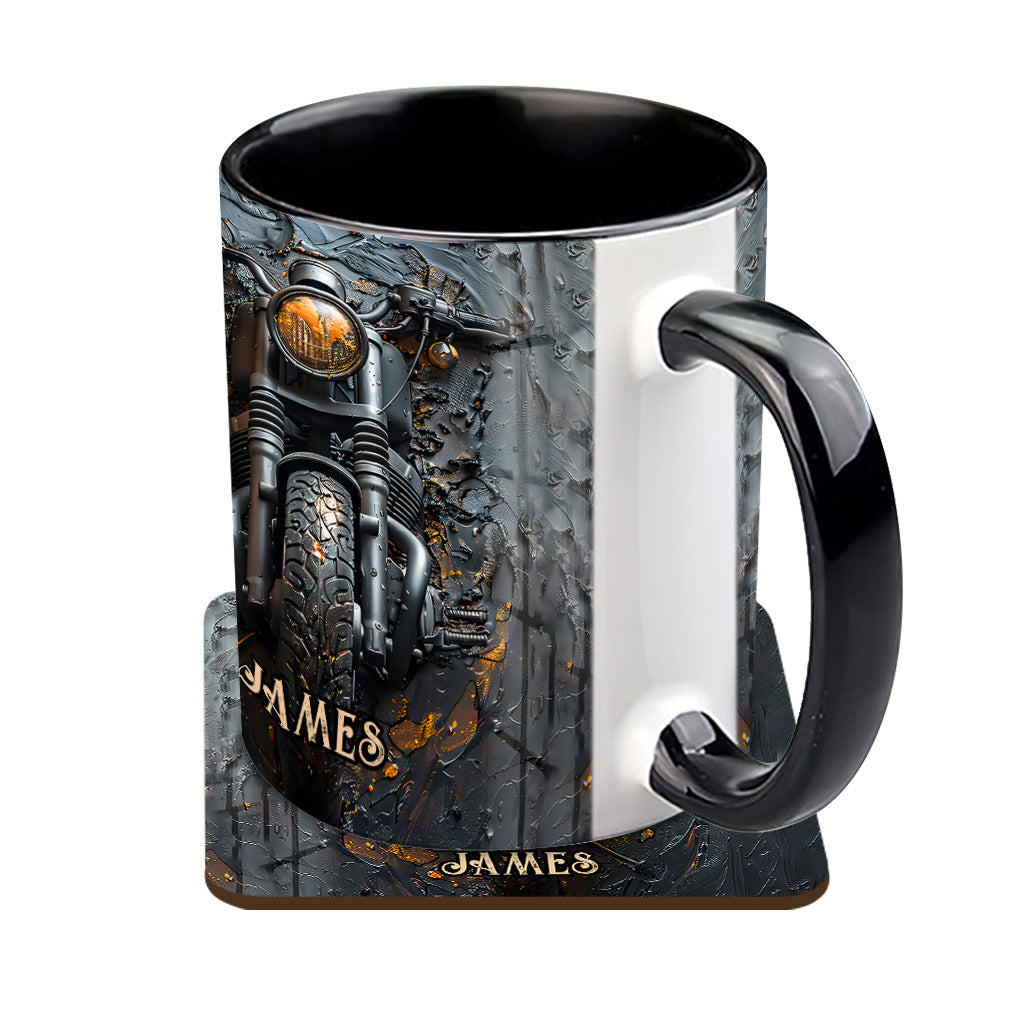 Never Underestimate An Old Man With A Motorcycle - Personalized Biker Accent Mug