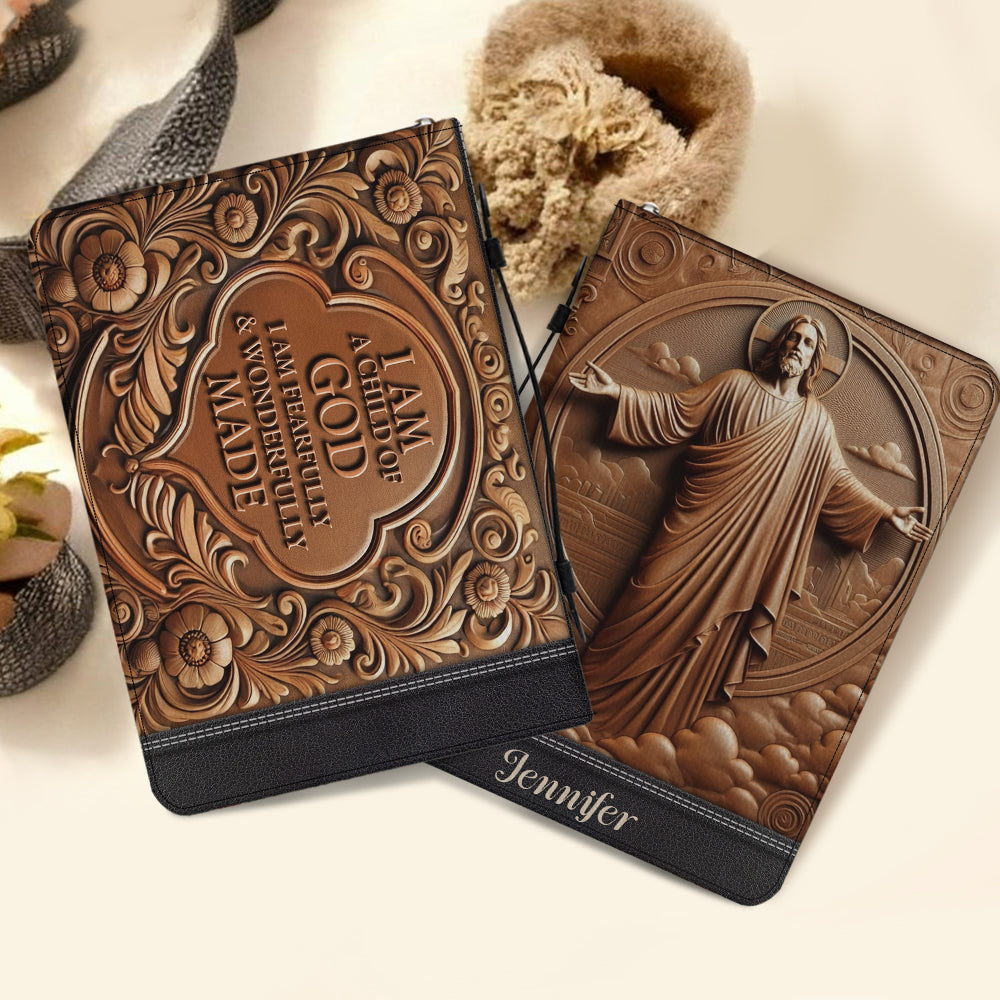 I'm A Child Of God - Personalized Christian Leather Bible Cover Bag