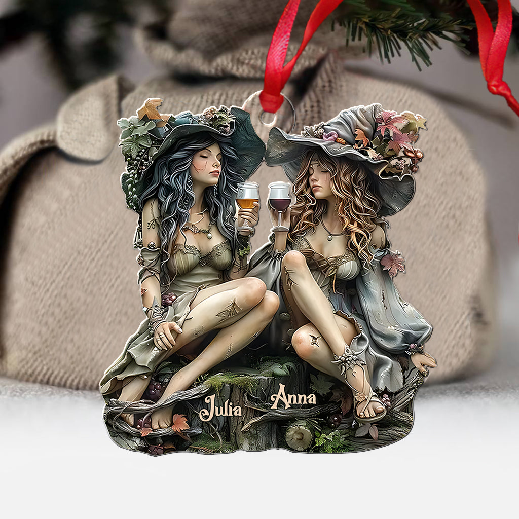 Witch Besties - Personalized Bestie Custom Shaped Ornament