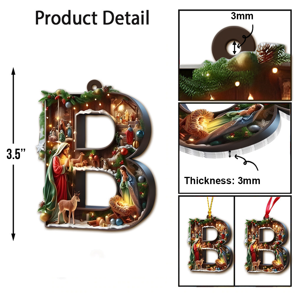 Holy Alphabet - Personalized Christian Ornament