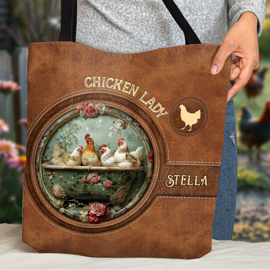 Chicken Lady - Personalized Chicken Tote Bag